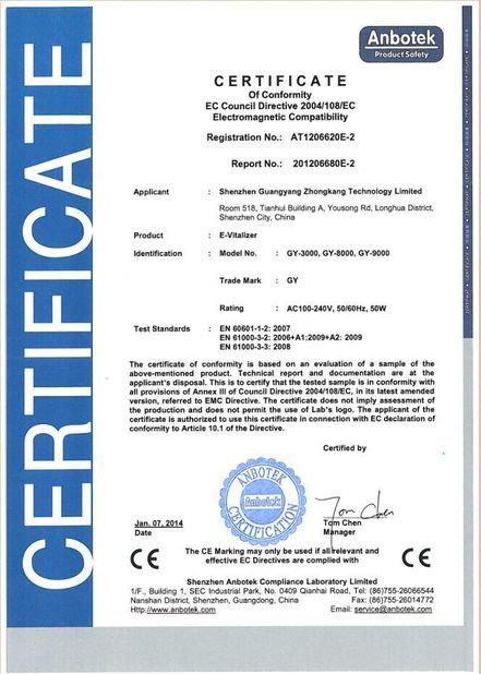 چین Shenzhen Guangyang Zhongkang Technology Co., Ltd. گواهینامه ها